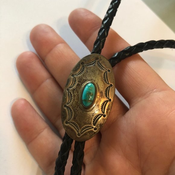 Jewelry - HOST PICK! Vintage silver & turquoise bolo